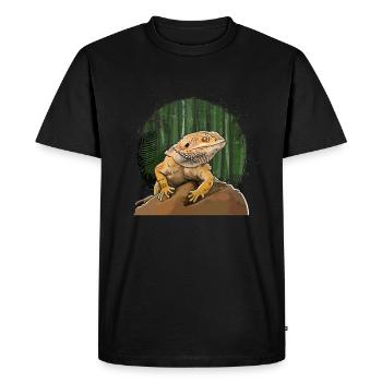 Les reptiles dragons barbus drôles aiment les animaux - T-shirt Premium bio Homme - noir - Devant - Nico (187cm)