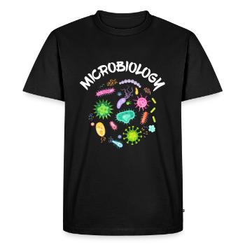 Microbiology scientist bacteria microscope - Men's Premium Organic T-Shirt - black - Front - Nico (187cm)