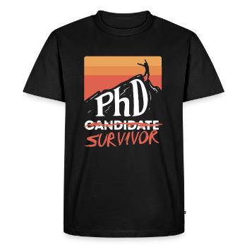 Doctorat De Doctorat - T-shirt Premium bio Homme - noir - Devant - Nico (187cm)