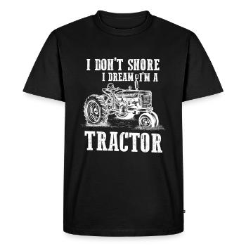 Drôle de conducteur de tracteur fermier ronflement fermier - T-shirt Premium bio Homme - noir - Devant - Nico (187cm)