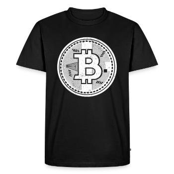 Bitcoin - T-shirt Premium bio Homme - noir - Devant - Nico (187cm)