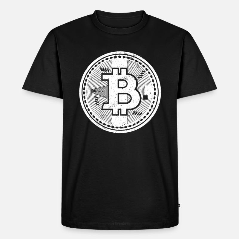 Bitcoin - Männer Premium Bio T-Shirt - Schwarz