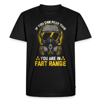 Pups humor farting husband friend father - Men's Premium Organic T-Shirt - black - Front - Nico (187cm)