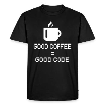 programmer - Men's Premium Organic T-Shirt - black - Front - Nico (187cm)