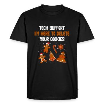 Technical Support Christmas Cookies IT - Men's Premium Organic T-Shirt - black - Front - Nico (187cm)