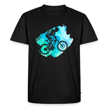 VTT course garçons cyclisme en plein air - T-shirt Premium bio Homme - noir - Devant - Nico (187cm)