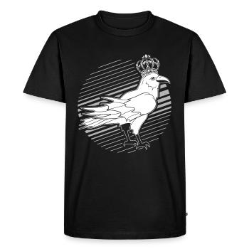 animal cadeau oiseau roi corbeau Corbeau Corbeau - T-shirt Premium bio Homme - noir - Devant - Nico (187cm)