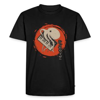 Synthesizer japonais Synthé synthã tique Synth - T-shirt Premium bio Homme - noir - Devant - Nico (187cm)