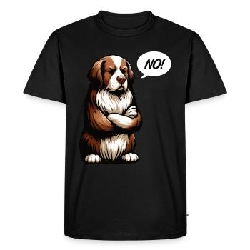 Pas de St. Bernard St. Bernard Propriétaire Chien Bernois - T-shirt Premium bio Homme - noir - Devant - Nico (187cm)