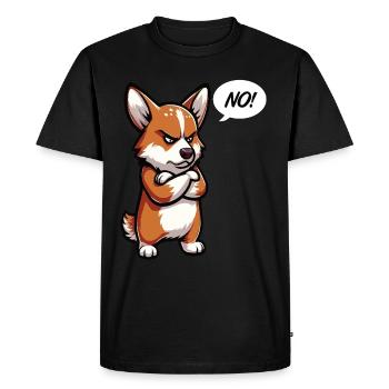 Pas de Corgi Corgi Gallois Corgi Corgi Propriétaire Corgi Corgi - T-shirt Premium bio Homme - noir - Devant - Nico (187cm)