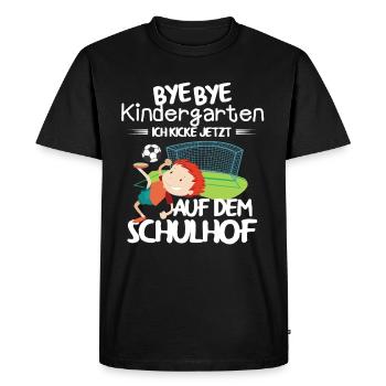 Début de l’école baby-foot football football à la scolarisation - T-shirt Premium bio Homme - noir - Devant - Nico (187cm)