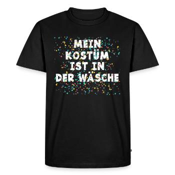Mein Kostüm ist in der Wäsche - Männer Premium Bio T-Shirt - Schwarz - Vorne - Nico (187cm)