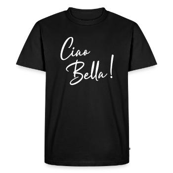 Ciao Bella Italy Italian Statement - Men's Premium Organic T-Shirt - black - Front - Nico (187cm)