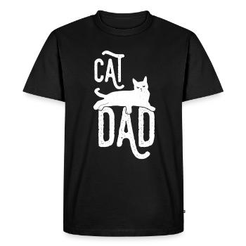 Cat Dad Cat Dad Cat Dad - T-shirt Premium bio Homme - noir - Devant - Nico (187cm)