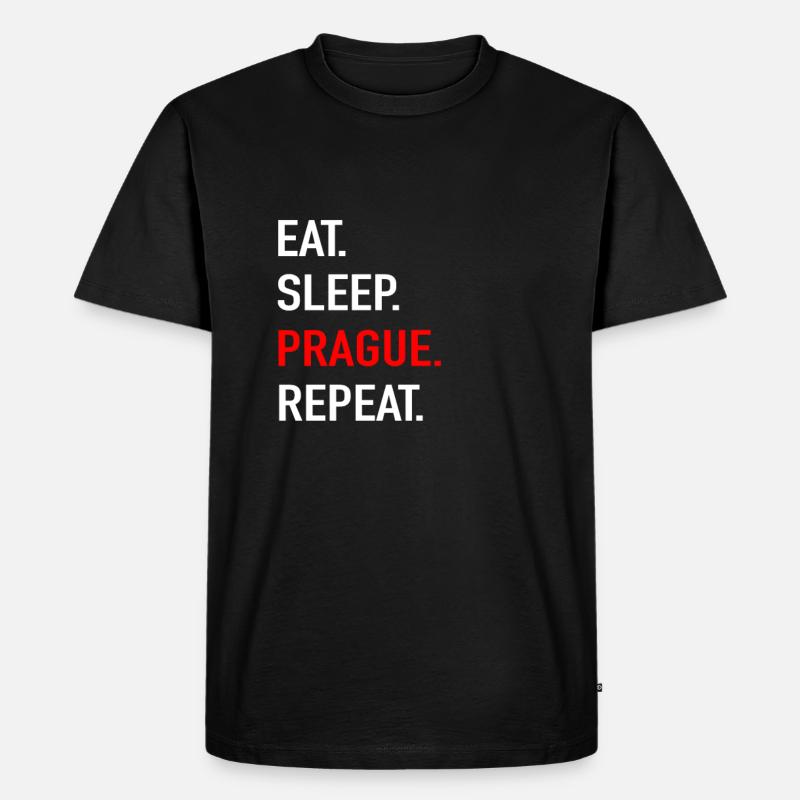 Prague - Männer Premium Bio T-Shirt - Schwarz
