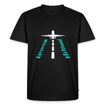 Pilot Alphabet Pilote Pilote Pilote Cadeau - T-shirt Premium bio Homme - noir - Devant - Nico (187cm)