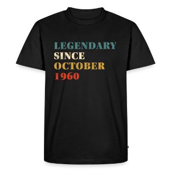 Légendaire depuis octobre 1960 - T-shirt Premium bio Homme - noir - Devant - Nico (187cm)