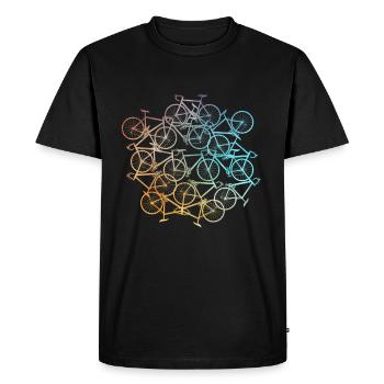 Motif vélo motif vélo motif - T-shirt Premium bio Homme - noir - Devant - Nico (187cm)