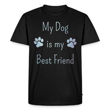 My Dog is my Best Friend Dog Lover - T-shirt Premium bio Homme - noir - Devant - Nico (187cm)