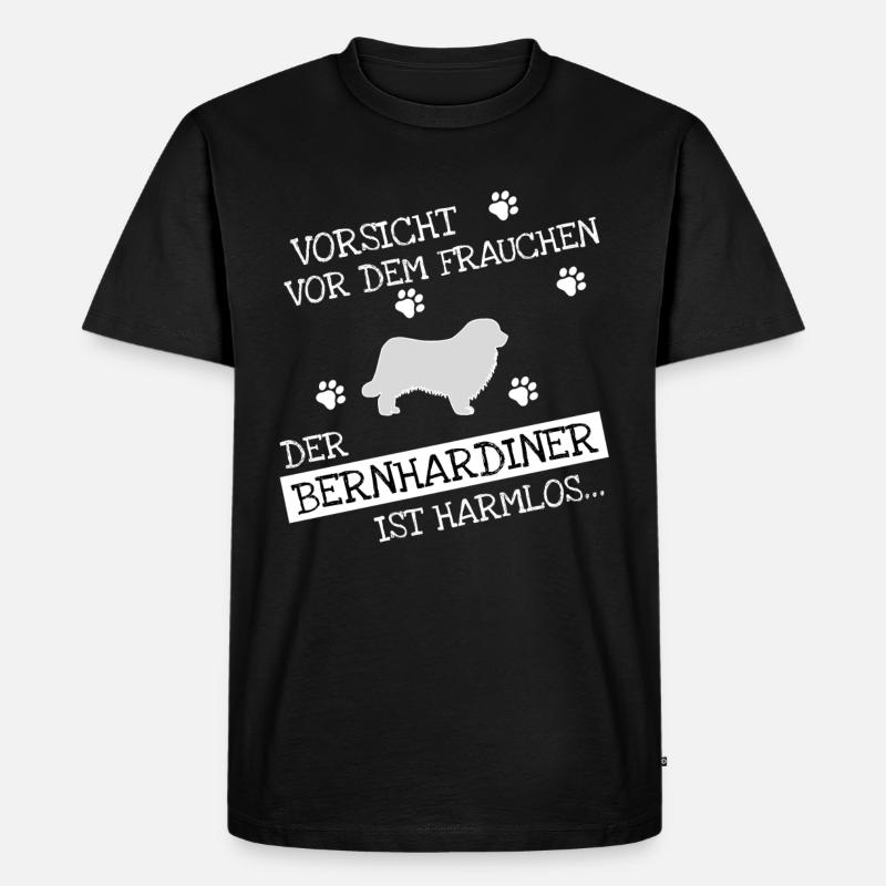 Besitzer eines Bernhardiner - Männer Premium Bio T-Shirt - Schwarz