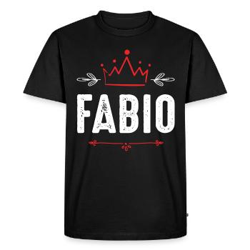 Fabio - T-shirt Premium bio Homme - noir - Devant - Nico (187cm)