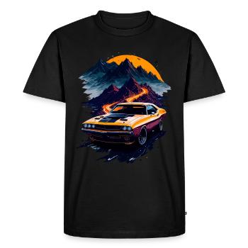 Voiture de sport classique - T-shirt Premium bio Homme - noir - Devant - Nico (187cm)