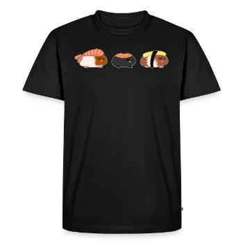 Cochon d’Inde Sushi Roll Pet Japonais - T-shirt Premium bio Homme - noir - Devant - Nico (187cm)
