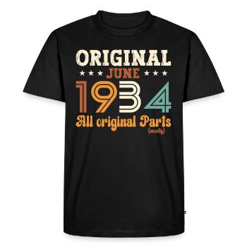 90th Birthday Original July 1934 Born 1934 - Men's Premium Organic T-Shirt - black - Front - Nico (187cm)