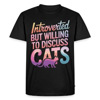 Introvert, antisocial, introvert - Men's Premium Organic T-Shirt - black - Front - Nico (187cm)