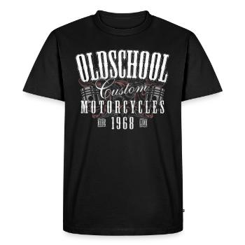 Motard Custom Oldschool Moto - T-shirt Premium bio Homme - noir - Devant - Nico (187cm)