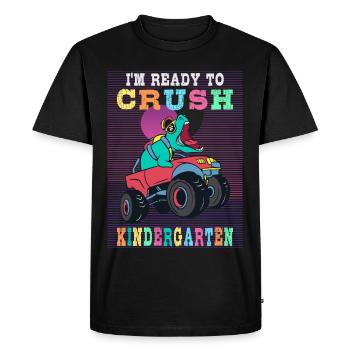 Prêt pour la maternelle - T-shirt Premium bio Homme - noir - Devant - Nico (187cm)