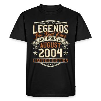 August 2004 Born Legends Birthday - Men's Premium Organic T-Shirt - black - Front - Nico (187cm)