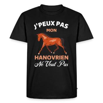 HANOVRIEN 2 - T-shirt Premium bio Homme - noir - Devant - Nico (187cm)