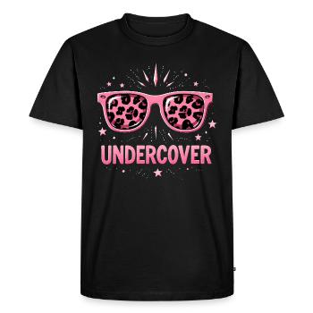 Lunettes de soleil et costume - Funny Motif - T-shirt Premium bio Homme - noir - Devant - Nico (187cm)