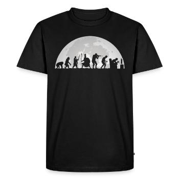 Gamer Midnight Full Moon Moon Evolution Gaming - Men's Premium Organic T-Shirt - black - Front - Nico (187cm)
