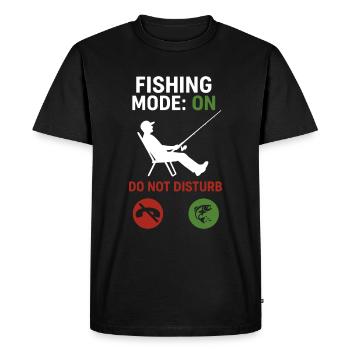 Fishing Mode Enabled – Do Not Disturb - Men's Premium Organic T-Shirt - black - Front - Nico (187cm)