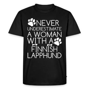 Finnish Lapphund dogs Lapinkoira dog - Men's Premium Organic T-Shirt - black - Front - Nico (187cm)