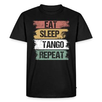 Eat - Sleep - Tango - Dance - Gift - Humor - Men's Premium Organic T-Shirt - black - Front - Nico (187cm)