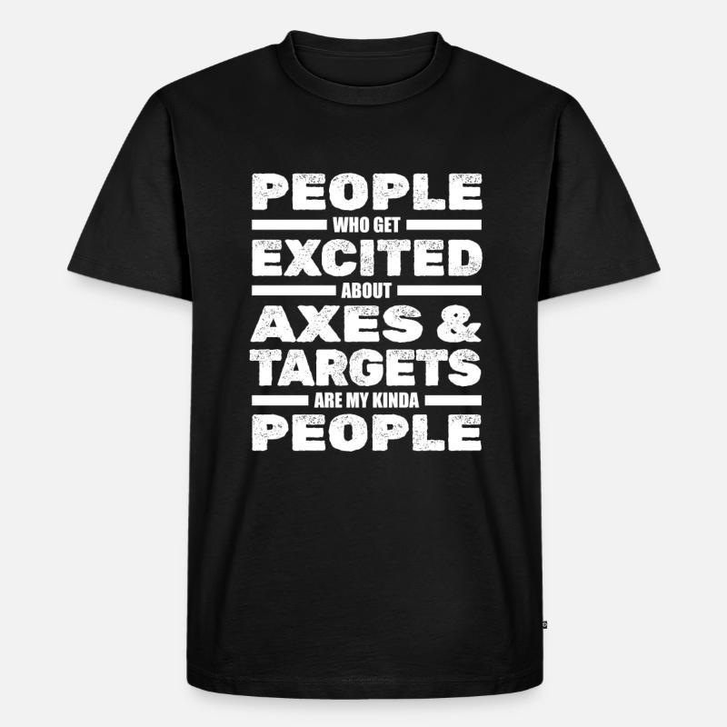 Axtwerfen Axt - Männer Premium Bio T-Shirt - Schwarz
