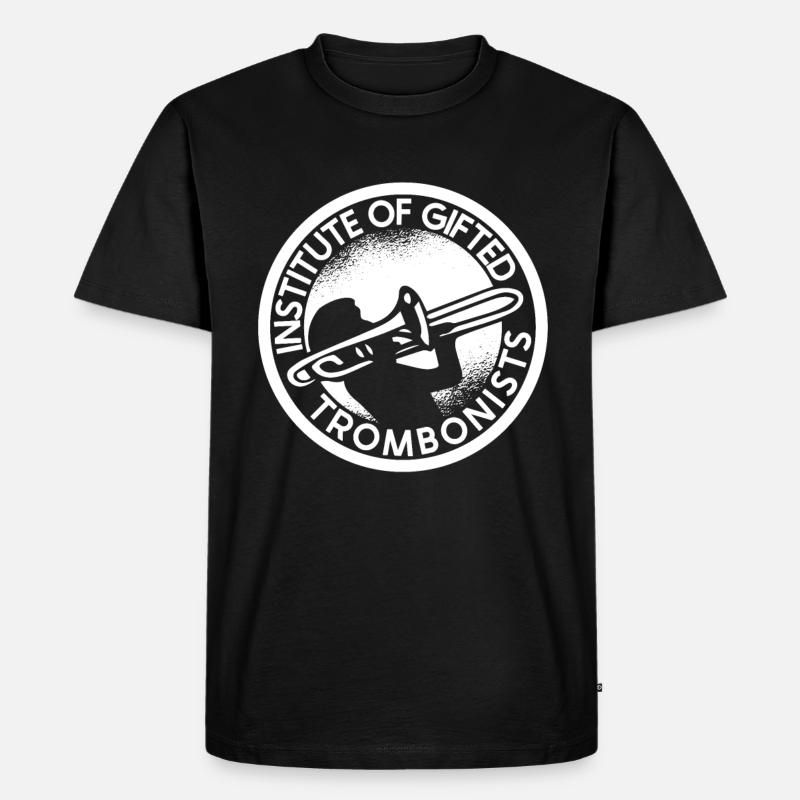 Posaune - Männer Premium Bio T-Shirt - Schwarz
