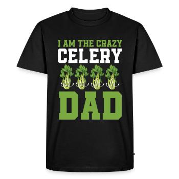 Celery Dad - Men's Premium Organic T-Shirt - black - Front - Nico (187cm)