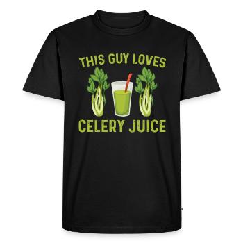 Amateurs de jus de céleri - T-shirt Premium bio Homme - noir - Devant - Nico (187cm)