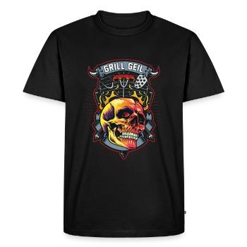 Grill grill maître BBQ - T-shirt Premium bio Homme - noir - Devant - Nico (187cm)