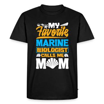 Biologie marine Science Mon marin préféré - T-shirt Premium bio Homme - noir - Devant - Nico (187cm)