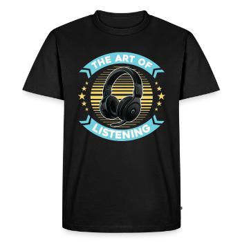 Ingénieur du son Tontechniker - T-shirt Premium bio Homme - noir - Devant - Nico (187cm)