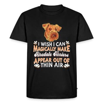 Airedale Terrier Chien - T-shirt Premium bio Homme - noir - Devant - Nico (187cm)