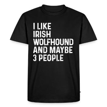 J’aime Irish Wolfhound et peut-être 3 personnes Dog - T-shirt Premium bio Homme - noir - Devant - Nico (187cm)