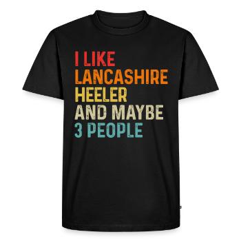 J’aime Lancashire Heeler et peut-être 3 personnes Dog - T-shirt Premium bio Homme - noir - Devant - Nico (187cm)
