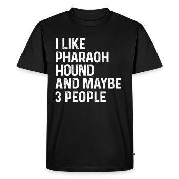 J’aime Pharaon Hound et peut-être 3 personnes amoureux des chiens - T-shirt Premium bio Homme - noir - Devant - Nico (187cm)