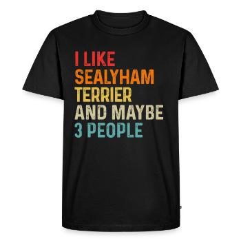 I Like Sealyham Terrier And Maybe 3 People Dog - Men's Premium Organic T-Shirt - black - Front - Nico (187cm)